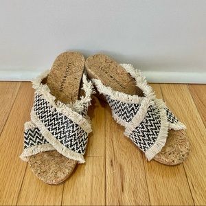 Lucky Brand Women's Khillian Woven Wedge Cork Sandal